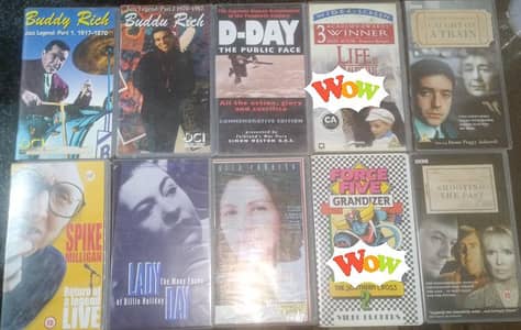 New VHS or VCR cassettes with cover case box