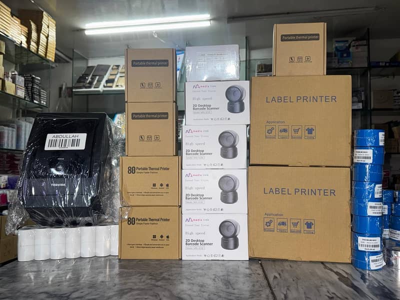 barcode printers/ scanners/ lable/ ribbons/ sticker/ label rewnder ...