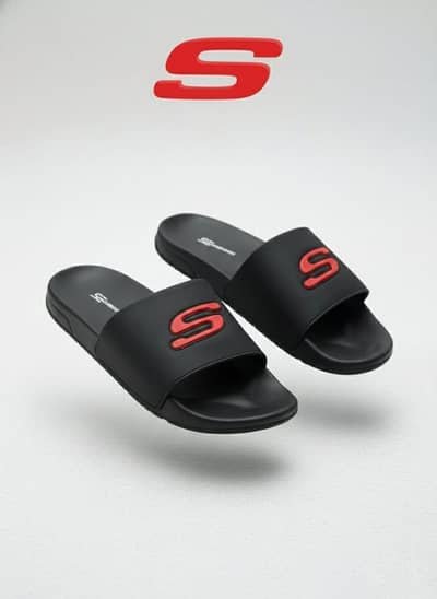  Skechers Red Logo Slippers – Premium Comfort & Daily Wear 