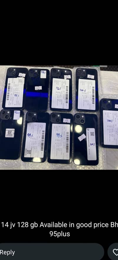 iPhone 14 jv 128gb 10 by 10 betry health 91 plus