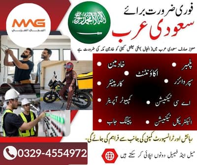 Vacancy in Saudi Arabia Company for Pakistanies, Urgent Jobs in Saudia