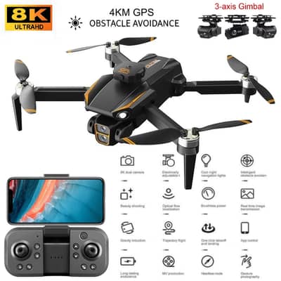 S26 Pro Hd triple camera gps drone professional