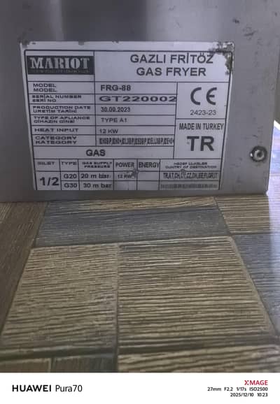 gas fryer made in Turkey
