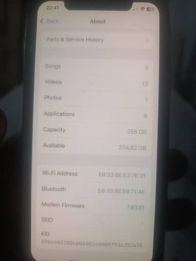 memory 256 pta approve official 10 by 10 condition