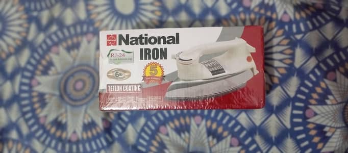 National iron Geniuen 5 year warrenty.