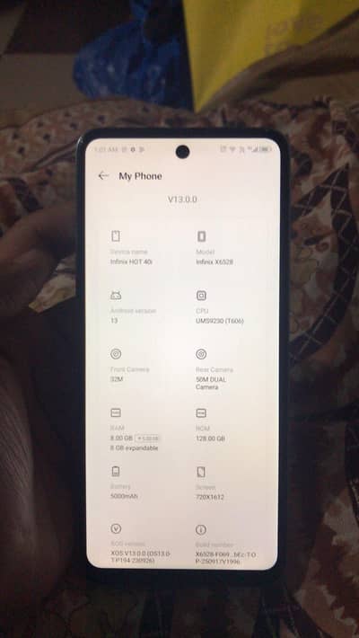 Infinix hot 40i 8/128