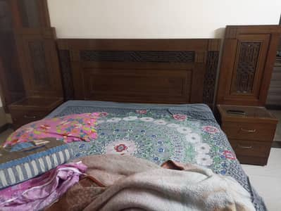 bed set and wardrobe