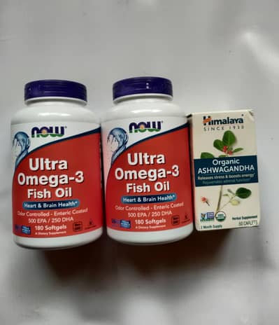 Omega-3 Fish Oil + Ashwagandha ( Imported )
