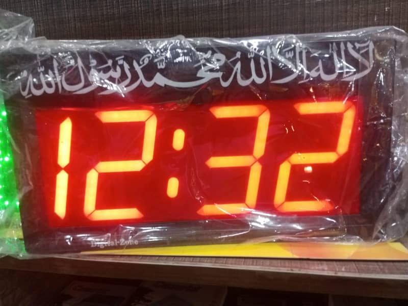 Wall Clock Digital Salat Panel Digital Clock Digital Prayer Clock Wall 18
