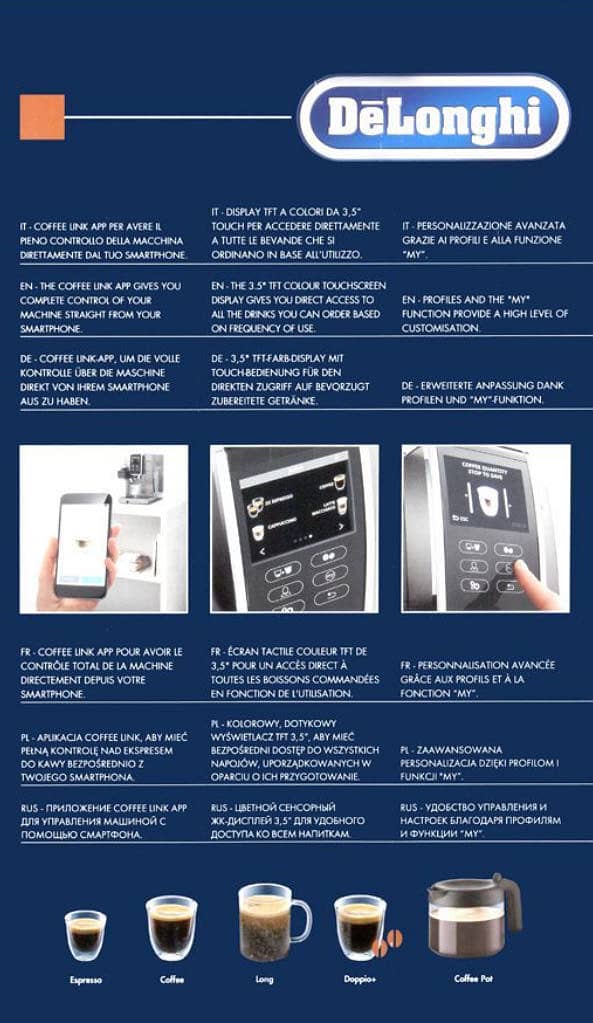 Coffee machine fully automatic Delonghi 9