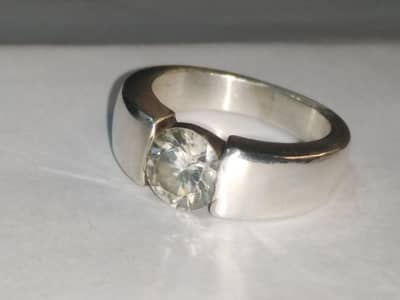 monssonite diamond ring