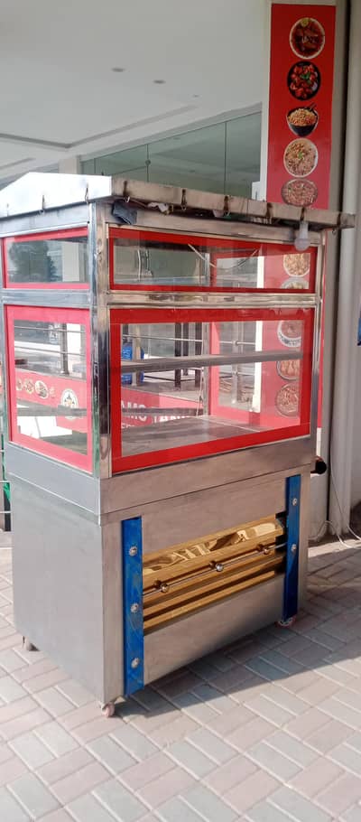 Burger and shawarma counter for sale with hot plate