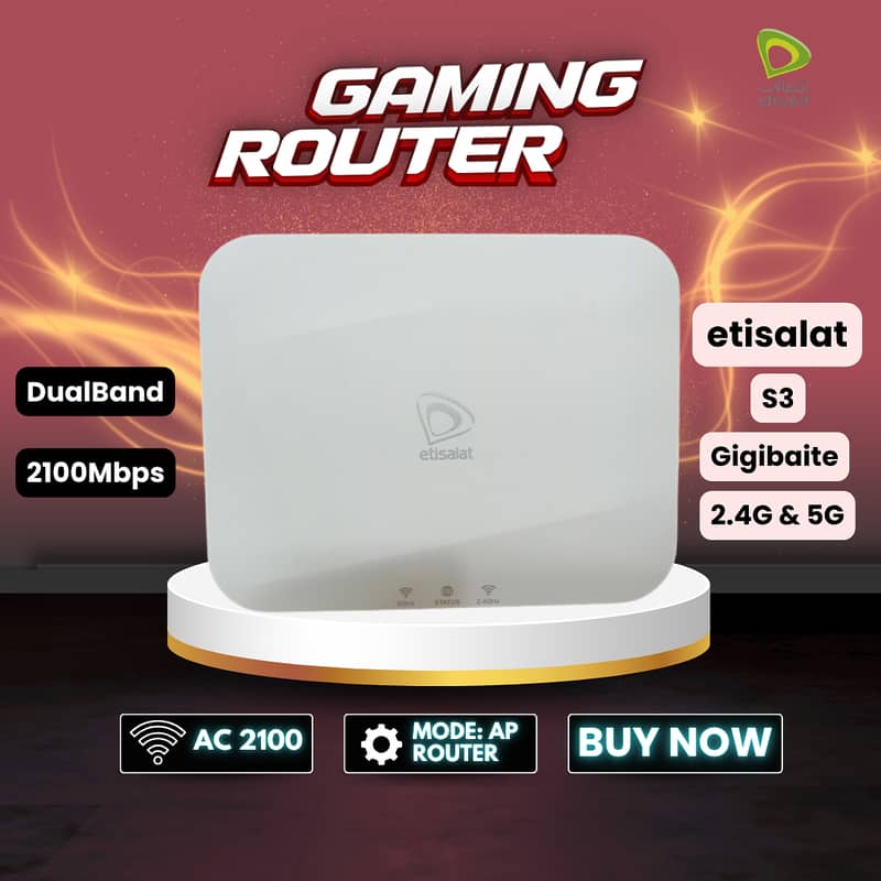 Etisalat S3 AC 2100 Dual Band wireless Router - Networking - 1109365754