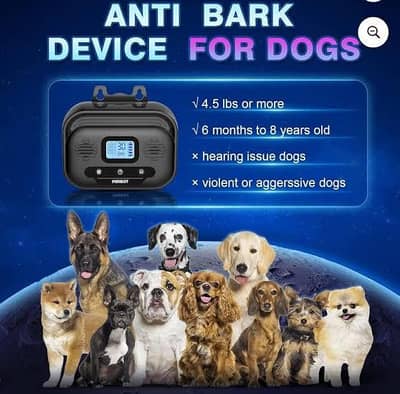 Anti barking device for dogs