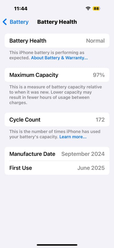 Iphone 15 128 gb jv box open 97 % health black colour