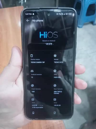 techno camon 18p 8+5 128