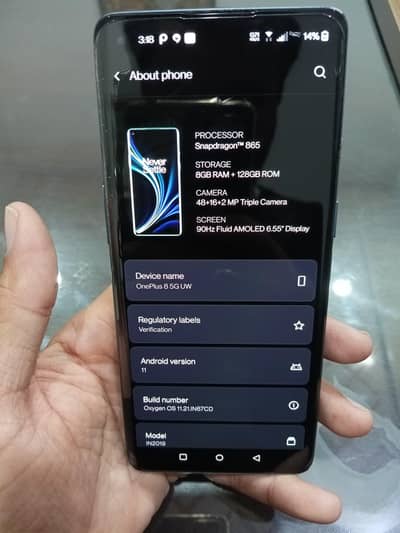 OnePlus  8 5G  , 8/128, sim working