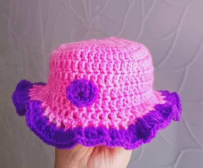 Handmade crochet hat for baby girls