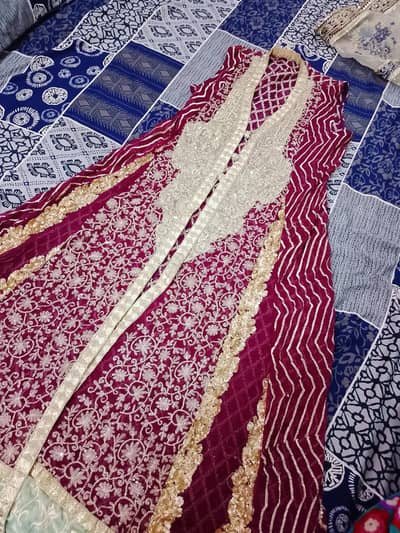 new red net gown for wedding preps