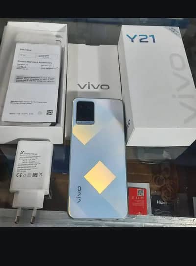 vivo y21 full box  4 64 10/10 condition