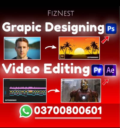 Video Editing - Graphic Design - After Effects - Premiere Pro