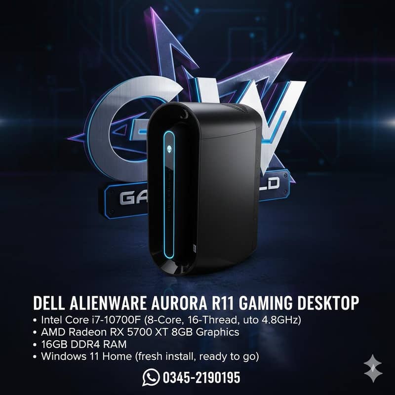 Dell Alienware Aurora R11 Gaming Pc Intel Core i7 10700 RX 5700 8GB ...