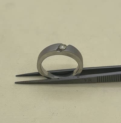 White Gold Platinum Chala with Diamond