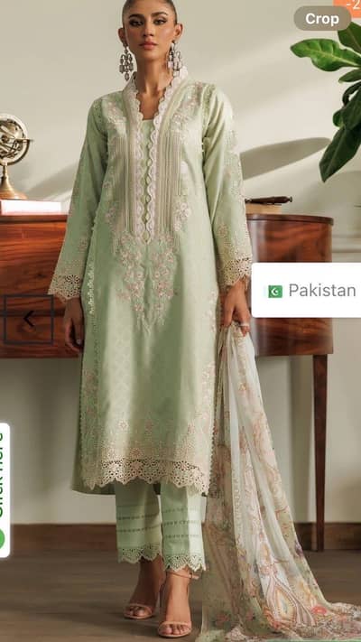 Threads n motif - Embroidered 3PC Pret