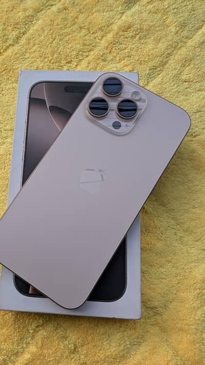 iPhone 16 Pro Max 256GB JV 100% Battery Front Scratches Side Clear