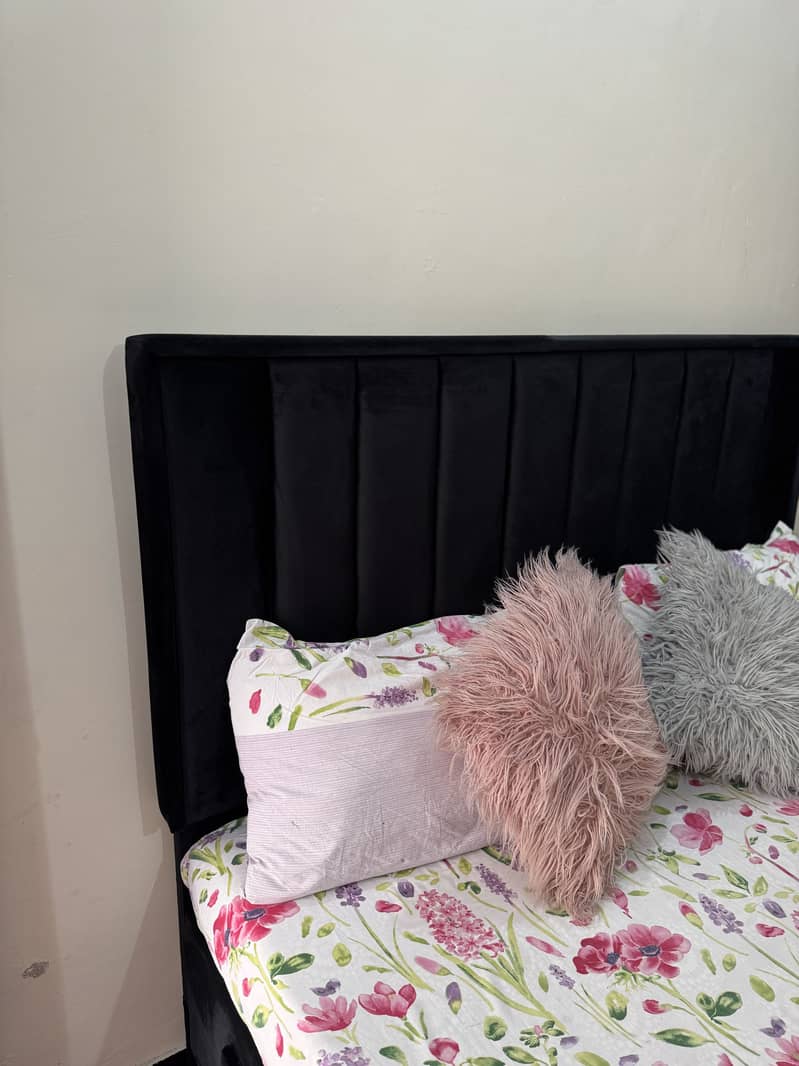 Black velvet bed 3