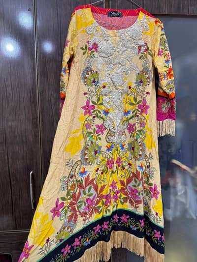 Aleeze long shirt front embroided