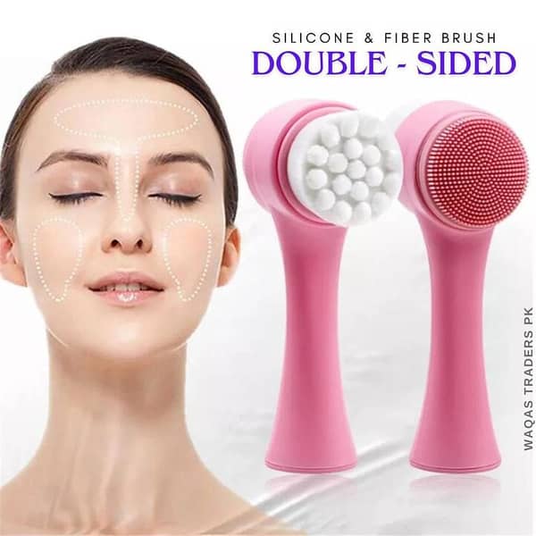 Silicone Double-Sided 2-in-1 Face Cleansing Brush for Deep Cleaning and Skin Care