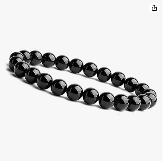 Black Beads Couple Bracelet for Men and Women - Friendship Bracelet