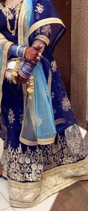 blue sharara kurti dupata