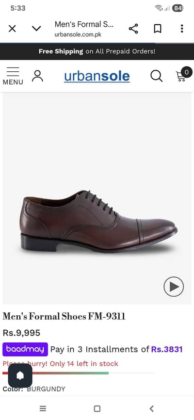Urban Sole original new formal shoes