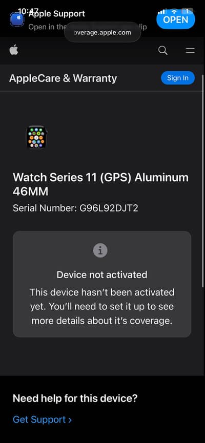 Apple Watch Series 11 46MM Jet Black Colour![Non Active]