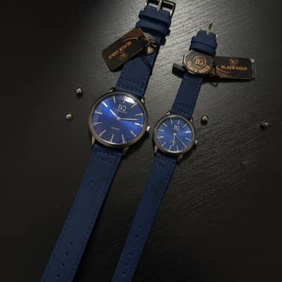 Pack of 2 BG Couple Watches | Matching Men’s & Women’s Stylish