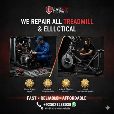 All Treadmill Elliptical Repairing Service | GymEquipment repairing