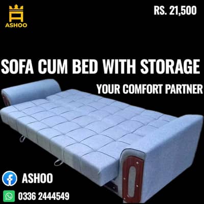 Sofa cum Bed with Storage – Stylish, Comfortable & Space-Saving