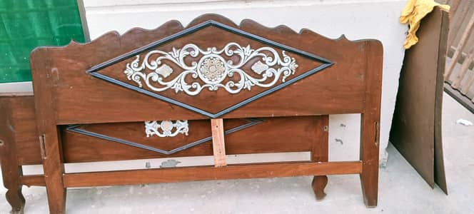 double bed wooden good condition