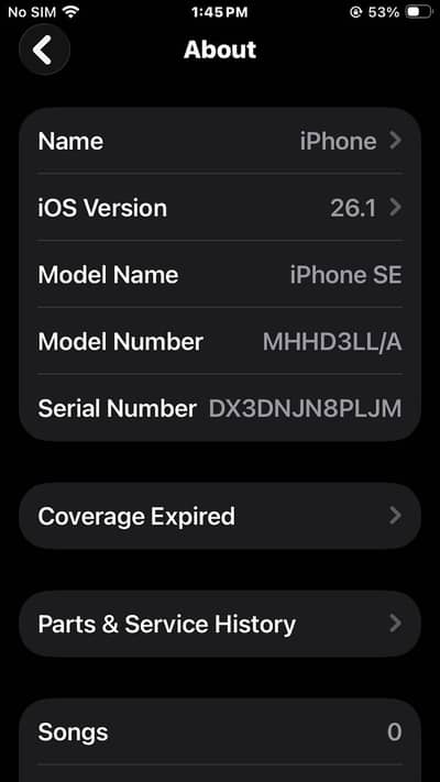 Iphone se2020 64GB non PTA fingerprint ok silent button ok update 26.1