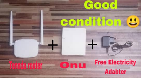 Internet route and ONU wtha free Electricity Adabter