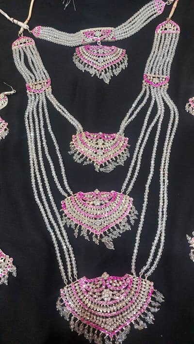 silver & shocking pink jwelry