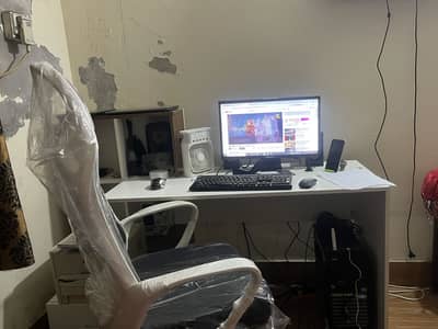 Complete PC table chair setup like new urgent sell