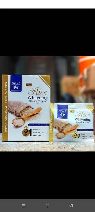 Rice beauty bleach cream