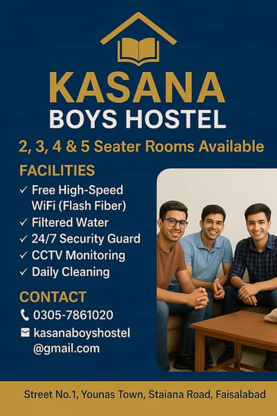 Kasana boys hostel near riphah university