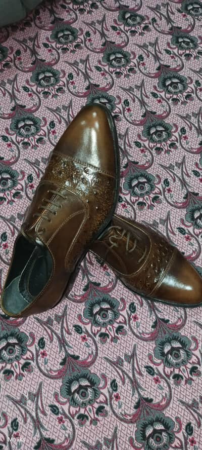  Ostrich Brogue Leather Shoes