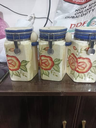 3 jars with spoons