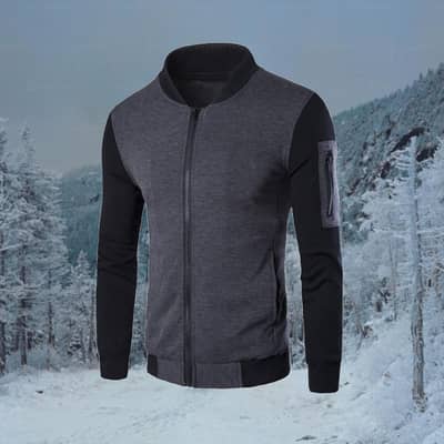 Black Sleeve Style Full Jacket – Casual & Stylish Outerwear for Men