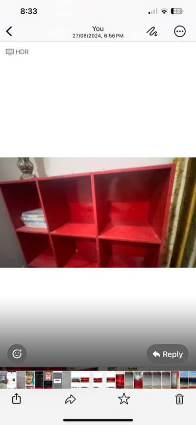 Kids bed with dressing and book rack